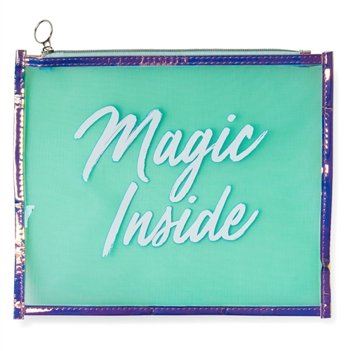 Magic Inside Large Zip Cosmetic Case Mesh Travel Pouch