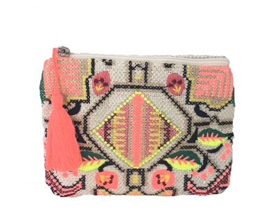 New Look Bright Embriodered Coin Purse