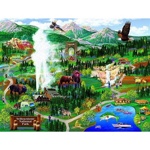 SunsOut Yellowstone National Park Adventures 500 PC Jigsaw Puzzle