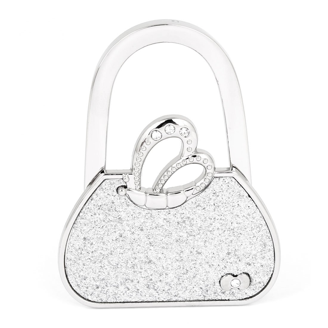 Fashion Culture Butterfly Purse Portable Handbag Hanger Purse Hook, Silver