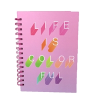 Life Is Colorful Hardcover Spiral Notebook