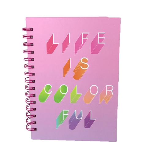Life Is Colorful Hardcover Spiral Notebook