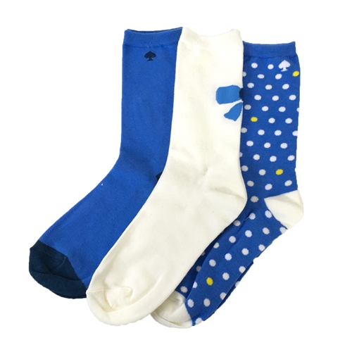 Kate Spade Dots & Bows Crew Sock 3 Pair