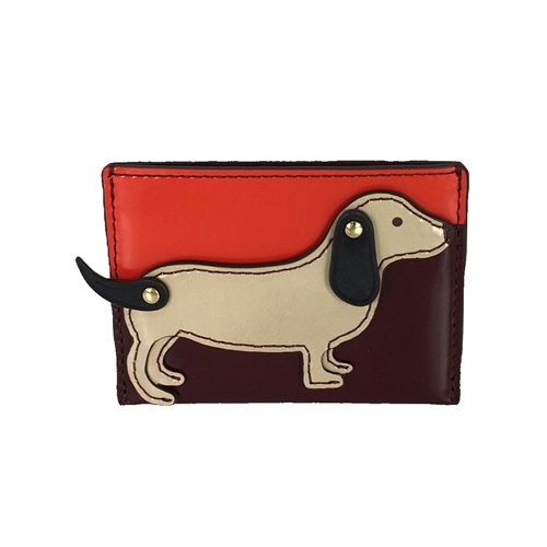 Tory Burch Dachshund Dog Slim Card Case Holder