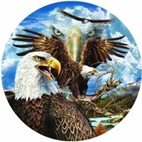 SunsOut 13 Eagles American Eagle 1000 Pc Round Jigsaw Puzzle