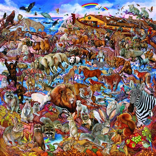 SunsOut Noah's Clearing Animals 500 Piece Jigsaw Puzzle