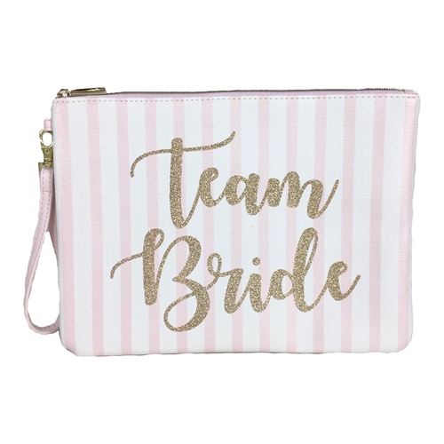 Team Bride Zip Top Clutch Cosmetic Case