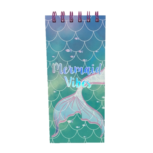 Mermaid Vibes Top Spiral Hardcover Notepad