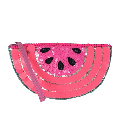 New Look Watermelon Slice Sequin Wristlet