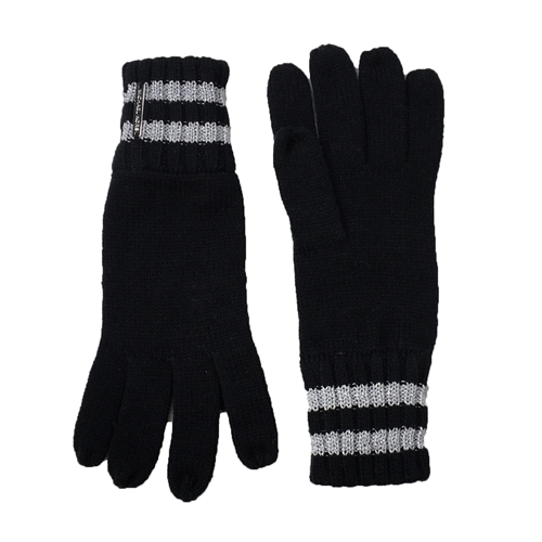 Michael Kors Dazzling Stripe Trim Knit Gloves