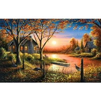 SunsOut Glorious Sunset Cabin 550 Pc Jigsaw Puzzle