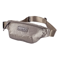 Metallic Nylon Zip Belt Bag Waist Pack