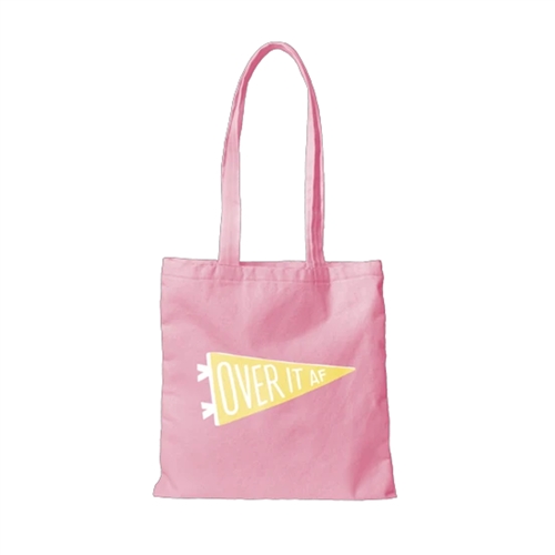 Over It AF Eco-Friendly Lightweight Canvas Tote Bag
