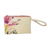 Paradise Floral Watercolor Vegan Leather To Go Wristlet