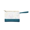 Splatter Spruce Vegan Leather To Go Wristlet