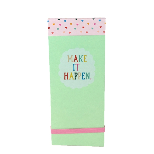 Make It Happen Rainbow Heart Checklist Taskpad Notepad