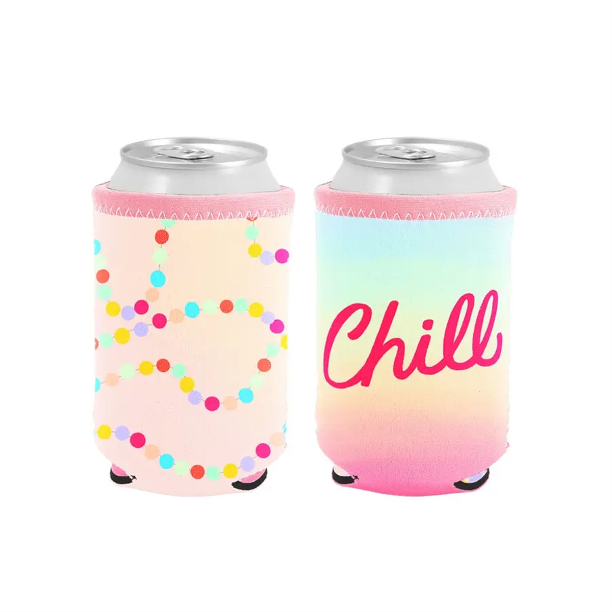 Toot Chill Reversible Can Cooler Sleeve Pack of 2, Ombre Multi