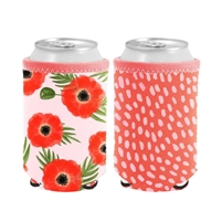 TOOT Poppies Reversible Can Cooler Sleeve