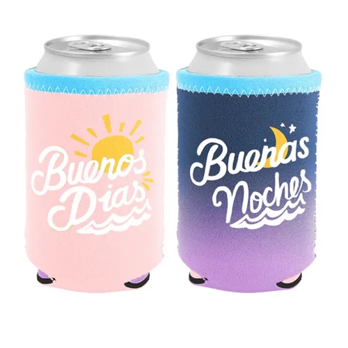 Buenos Dias/Buenas Noche Reversible Can Cooler Sleeve