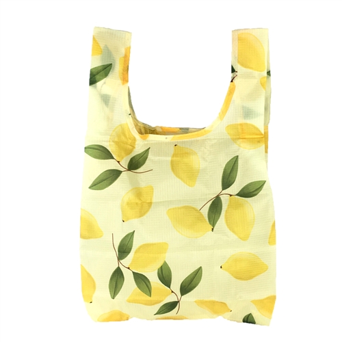 TOOT Squeeze The Day Lemon Print Reusable Packable Small Tote Bag