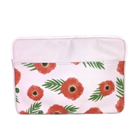 TOOT Poppies Floral Vegan Leather Macbook Pro 13" Laptop Sleeve