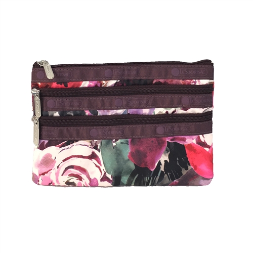 LeSportsac 3 Zip Cosmetic Case Harmony Floral