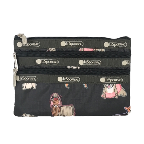 LeSportsac 3 Zip Cosmetic Case Take A Bow Wow