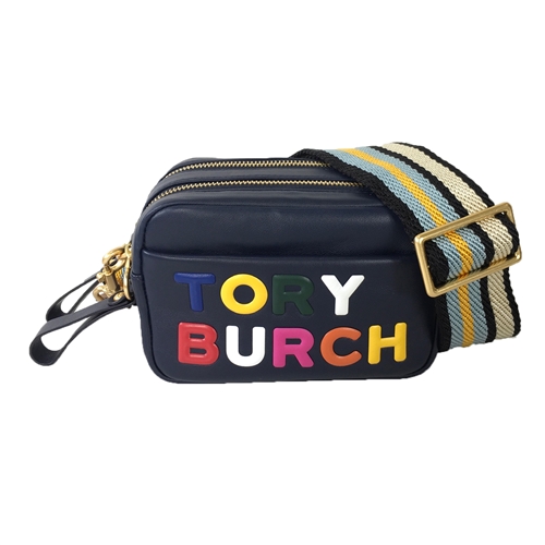 Tory Burch Perry Logo Leather Double Zip Mini Bag