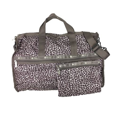 LeSportsac Large Weekender Travel Duffel Bag Cheetah Dots