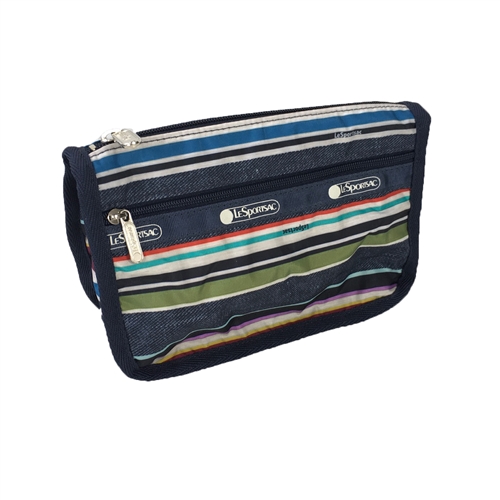 LeSportsac Travel Cosmetic Case Indigo Stripe