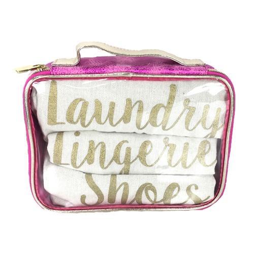 Laundry, Lingerie, Shoes Travel Bag Set with Case