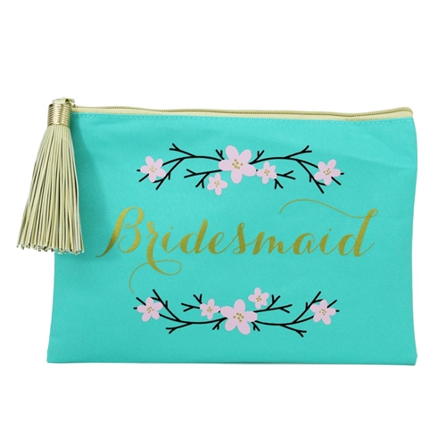 Bridesmaid Zip Top Clutch Cosmetic Case