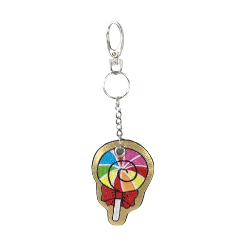 Rainbow Lollipop Key Chain Purse Charm