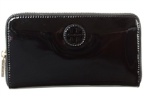 Tory Burch Patent Leather Stacked Logo Wallet