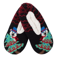 Top It Off Christmas Polar Bear Fuzzy Fleece Slipper Socks
