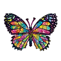 Stained Glass Butterfly 1000 Pc Tree Shaped Jigsaw Puzzle
