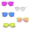 Miami Ultra Slim Wire Frame Mirrored Flat Lens Sunglasses
