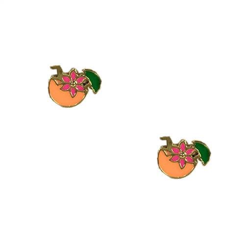 Covet Island Drink Enamel Stud Earrings,