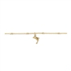 Zad Keep Smiling Dolphin Charm Anklet Bracelet in Goldtone - Delicate Beachy Ankle Jewelry for Women