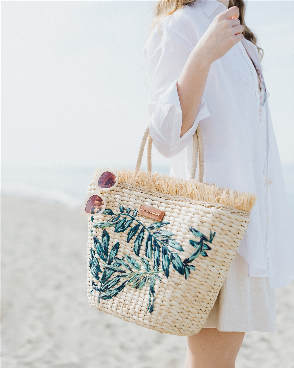 straw beach bag