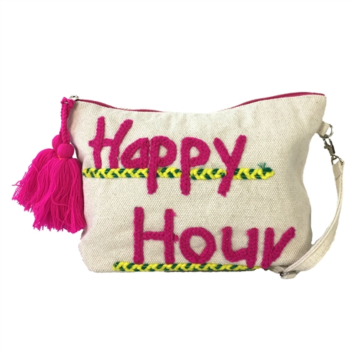 Alex Max Happy Hour Convertible Canvas Crossbody Clutch