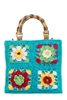 Margaux Granny Square Patchwork Crochet Top Handle Crossbody Tote Bag