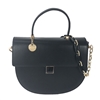 Alex Max Zoey Chain Link Vegan Leather Convertible Half Moon Crossbody Bag