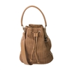 Alex Max Haper Woven Vegan Leather Drawstring Bucket Bag Crossbody