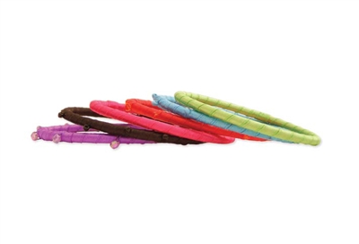 Zad Jewelry Set of 6 Ribbon Wrapped Bangle Bracelets