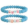 Love & Faith Beaded Stretch Bracelets Set of 2