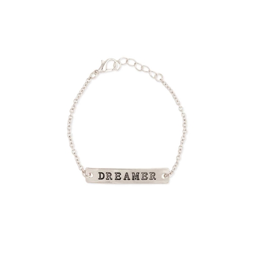 Zad Jewelry Dreamer Engraved Bar Bracelet