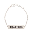Zad Jewelry Have No Fear Fearless Engraved Bar Bracelet