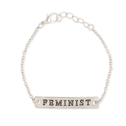 Zad Jewelry Zad Jewelry Feminist Engraved Bar Bracelet