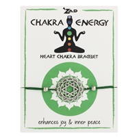 Green Heart Chakra Energy Slider Pull Bracelet